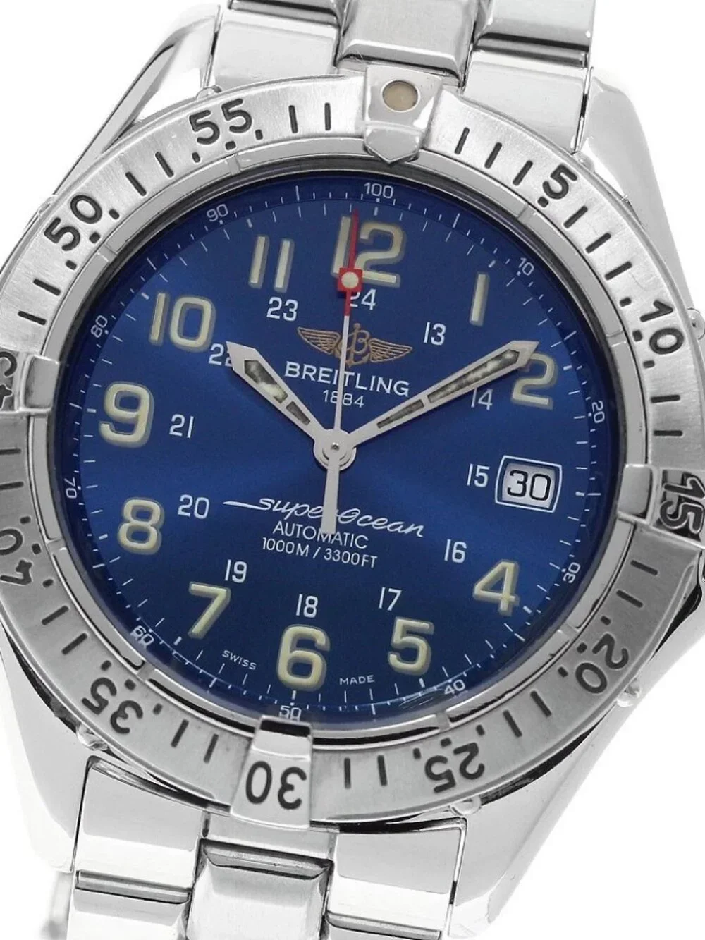 BREITLING Super Ocean A17040 Date Blue Dial Automatic Men's Watch_950318